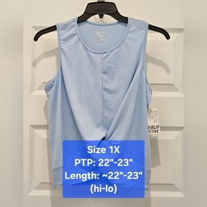 Level Up Active Sleeveless Athletic Top, NWT, Size 1X
